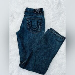 Dark Blue Denim Jeans relaxed slim size 32